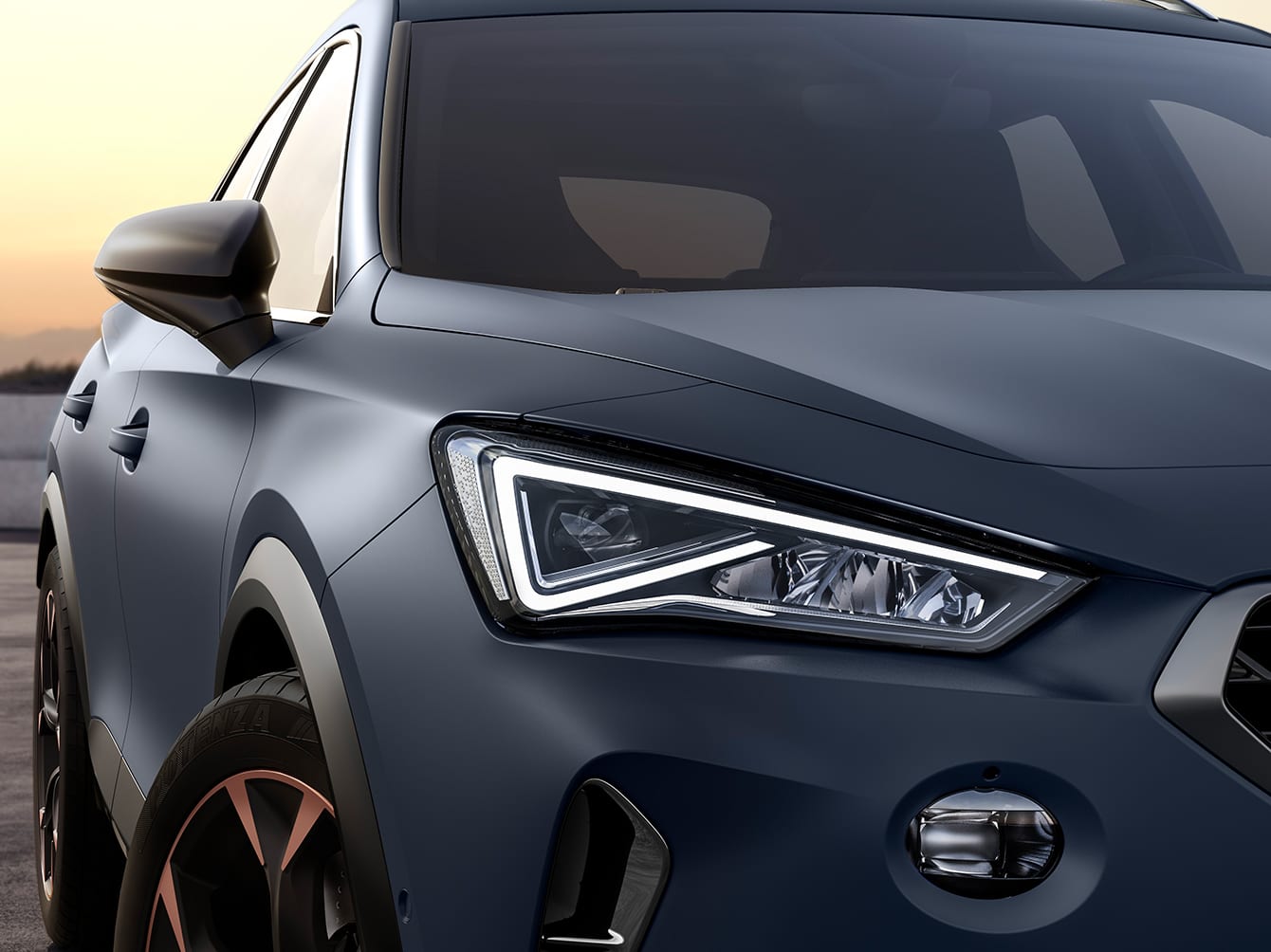 new cupra formentor compact suv with full led lights